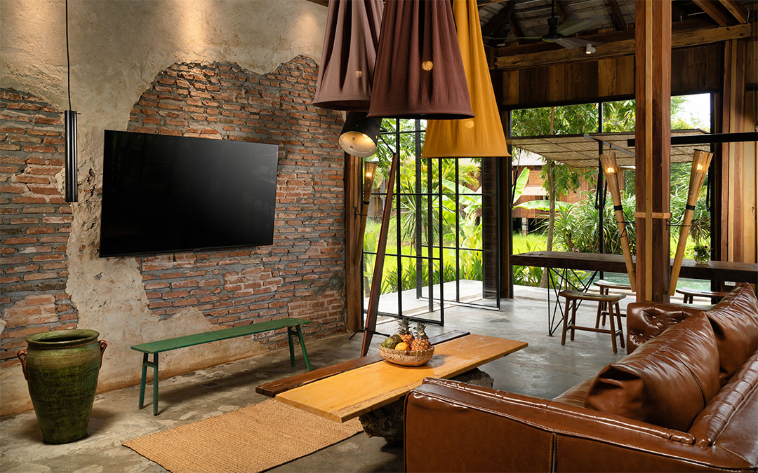 Living Room of Waterfall villa,